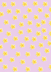 Fototapeta premium seamless pattern with yellow flowers