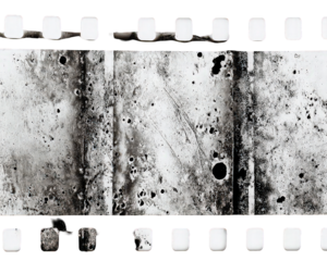 Grungy Film Strip Texture with Scratches and Spots
