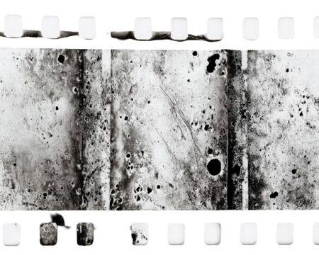 Grungy Film Strip Texture with Scratches and Spots