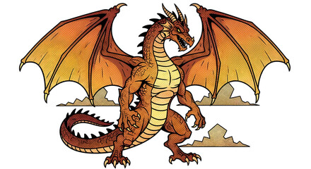 red dragon vector