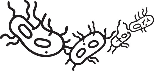 Bacteria vector illustration: germs, microbes, and infection graphic eps silhouette