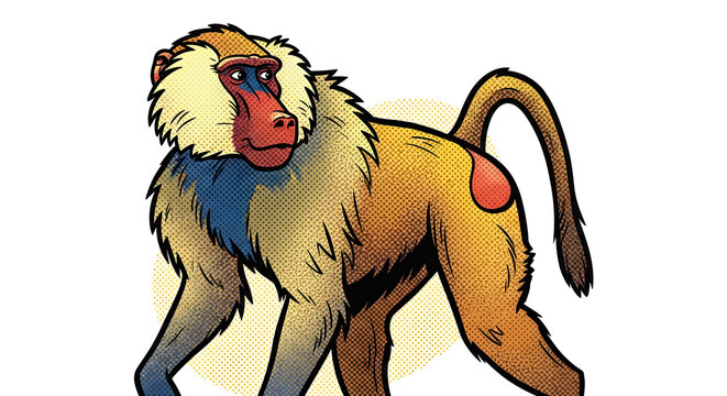 cartoon baboon cartoon