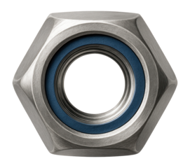 Stainless steel hex lock nut with nylon insert