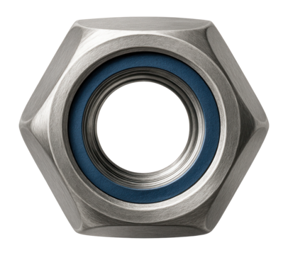Stainless steel hex lock nut with nylon insert