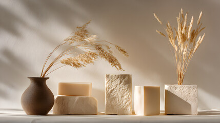 Minimalist Background for a Natural Beauty or Wellness Product