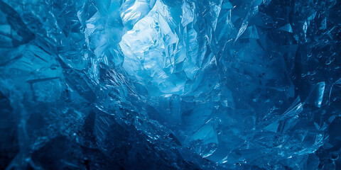 Obraz premium Crystalline Ice Cave Interior