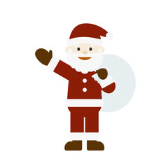 プレゼントを持ったサンタクロースのイラスト
