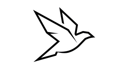 Abstract line bird flight