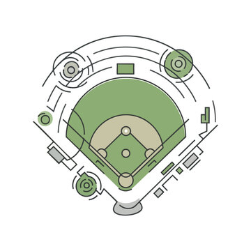 baseball field outline green clip art preview