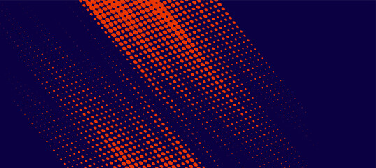 Abstract speed lines style orange color halftone banner design template. Vector illustration, modern.