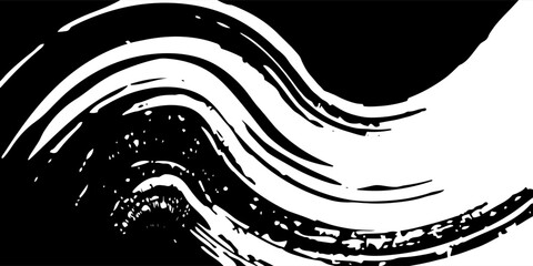 white black brush wrap car sticker pattern abstract banner sporty lines black white color combination grunge brush pattern design.