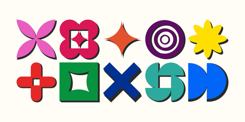 Obraz premium Neubrutalism Abstract Shape