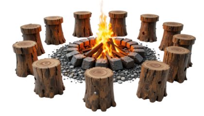 Flames dance from burning candles in a church and fireplace, casting a hot, red-orange blaze