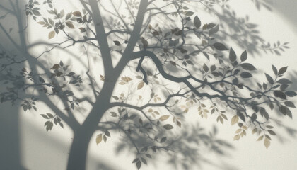 Abstract black and white landscape of a winter forest with frozen branches against a snowy sky