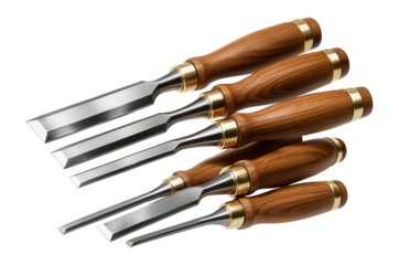 Chisel set with beveled edges