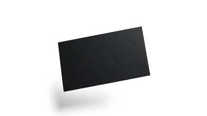 An elegant business card floating in mid-air against a clean, minimalist white background.