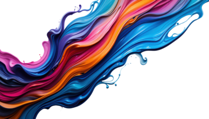 Colorful wave abstraction with flowing rainbow lines and swirling light patterns