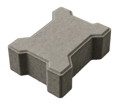 Concrete paver with interlocking design