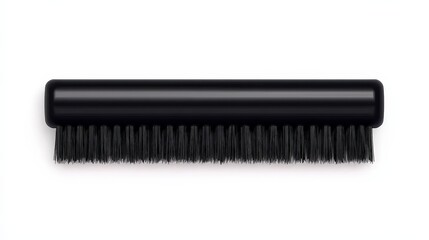 Minimalist Black Roller Brush Tool on White Background