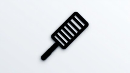 Minimalist Massage Roller Tool Icon on White Background