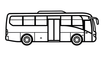 Outline bus side view
