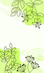 Obraz premium background with flowers and leaves in soft color