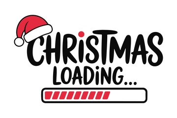 Christmas Loading Typography design Vector