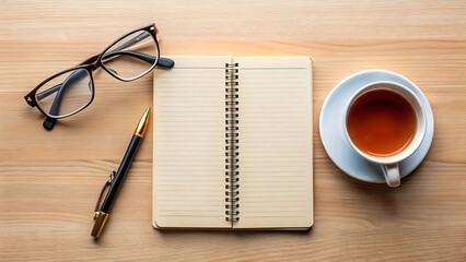 Flat Lay of Round Clock Glitter Ribbon and Gift Stack