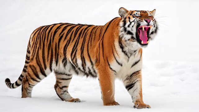 Extinct animal Sunda Tiger, 4k video