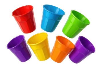 Plastic shot glass set with assorted colors