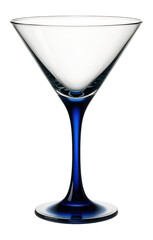 Glass martini glass with a colored stem