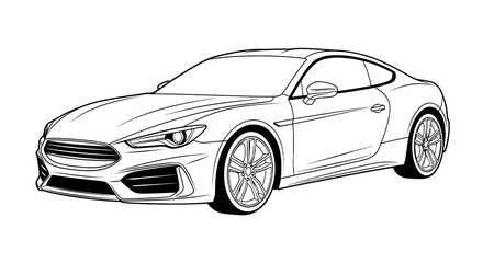 Obraz premium Sporty car outline design