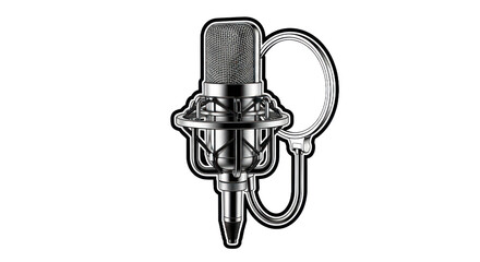 Naklejka premium Studio microphone image