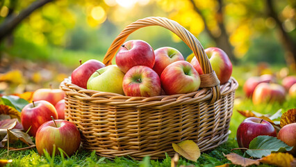 Fresh Apples in Basket