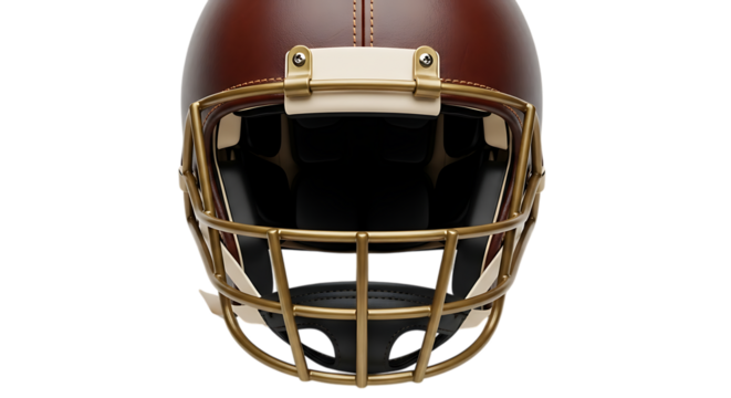 American football helmet isolated on transparent background