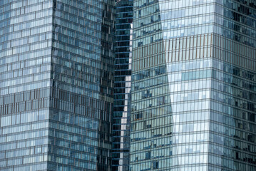blue wall business buildings architectural background