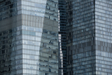 blue wall business buildings architectural background