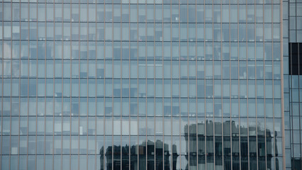 blue wall business buildings architectural background
