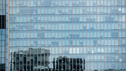 blue wall business buildings architectural background