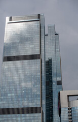 blue wall business buildings architectural background