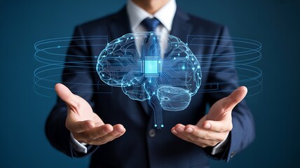 Artificial intelligence ai brain technology business concept