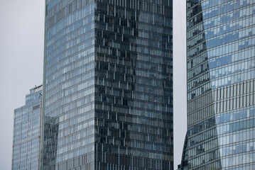 blue wall business buildings architectural background