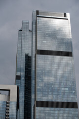 blue wall business buildings architectural background