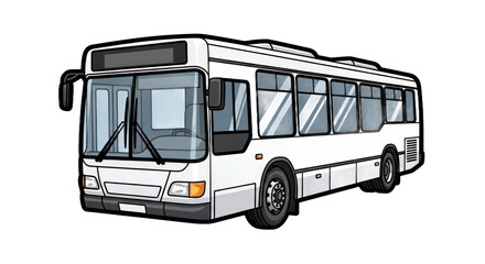 White bus illustration