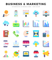 icons set. Business & Marketing for web. app. vector illustration.
