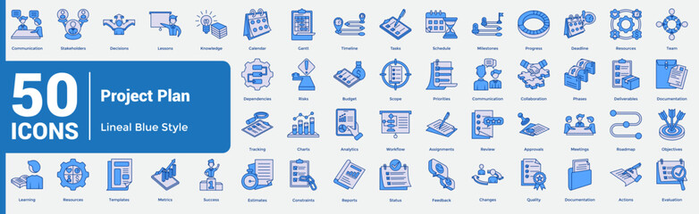 Project Plan Bundle H50 Lineal Blue