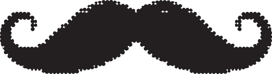 Vintage mustache vector graphic: retro moustache silhouette, svg, png, eps eps