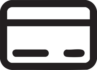 Credit card icon vector - payment method symbol, outline style eps silhouette