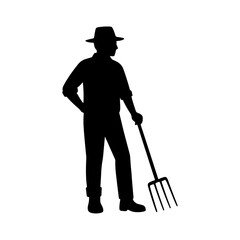 Agricultural worker icon in flat design