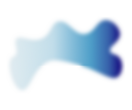 Abstract Blue Blob with Gradient Grainy Texture